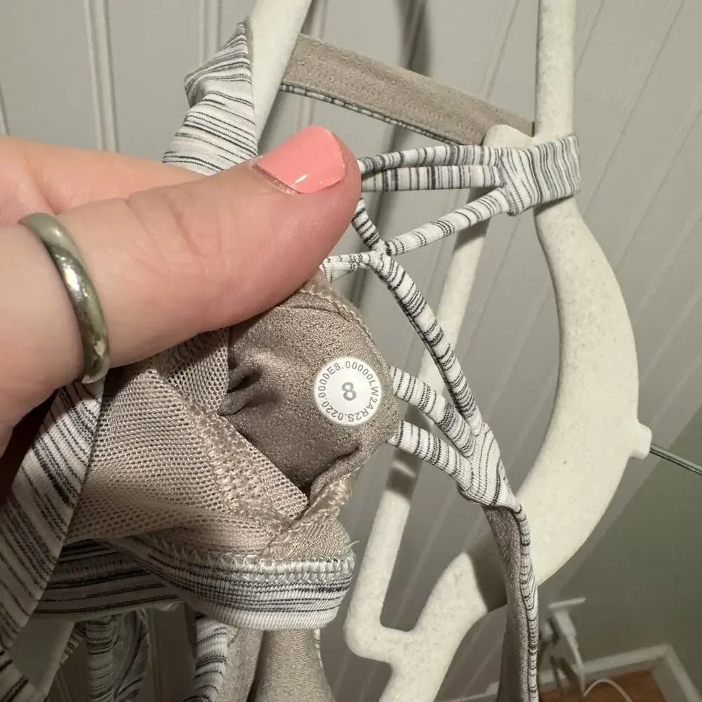 Lululemon Free To Be Zen Bra Space Dye Camo White Size 8